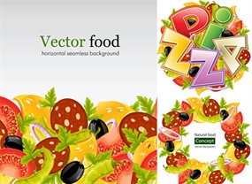 快餐食物矢量素材下载